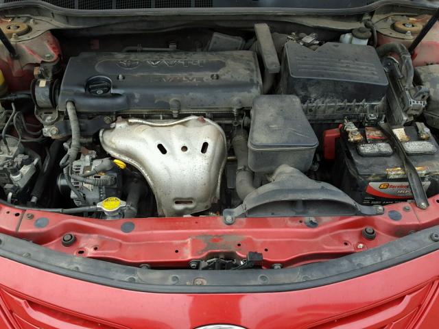 4T1BE46K27U135375 - 2007 TOYOTA CAMRY NEW RED photo 7