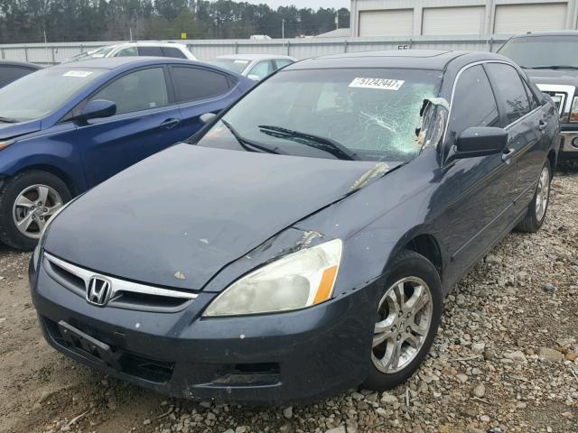 1HGCM56797A054793 - 2007 HONDA ACCORD EX GRAY photo 2