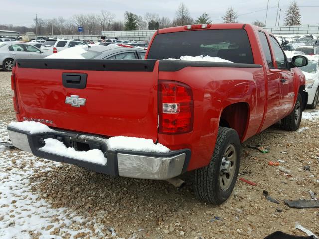 1GCEC19XX7Z605331 - 2007 CHEVROLET SILVERADO RED photo 4