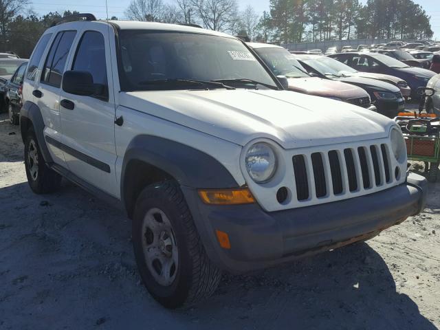 1J4GK48K97W507339 - 2007 JEEP LIBERTY SP WHITE photo 1