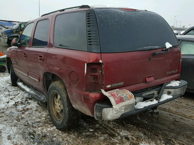 1GNEK13Z03J298474 - 2003 CHEVROLET TAHOE K150 BURGUNDY photo 3