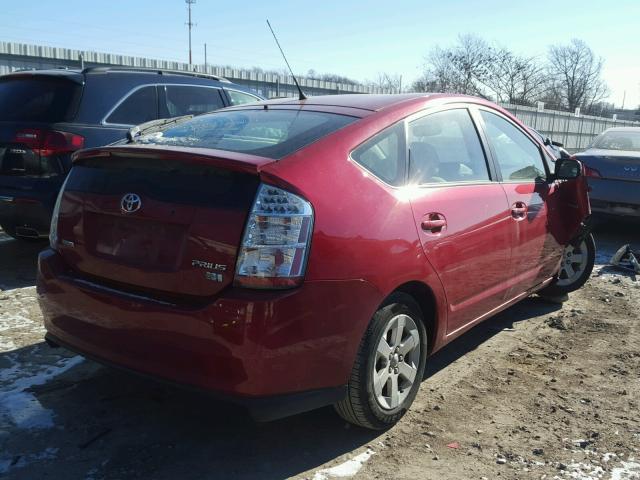 JTDKB20U787782625 - 2008 TOYOTA PRIUS BURGUNDY photo 4