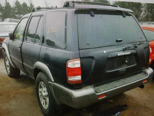 JN8DR07Y71W508584 - 2001 NISSAN PATHFINDER BLACK photo 3