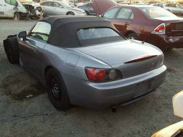 JHMAP11432T008343 - 2002 HONDA S2000 GRAY photo 3