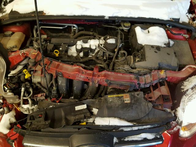 1FAHP3K20CL249664 - 2012 FORD FOCUS SE RED photo 7