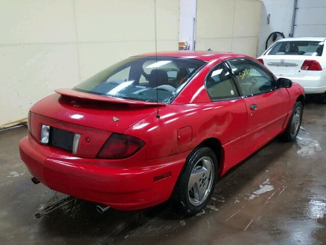 1G2JB12F137189909 - 2003 PONTIAC SUNFIRE RED photo 4