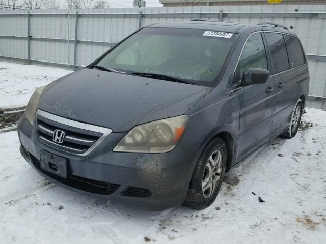 5FNRL38786B454699 - 2006 HONDA ODYSSEY EX GRAY photo 2