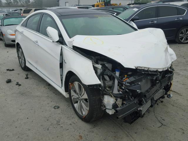 KMHEC4A44EA107216 - 2014 HYUNDAI SONATA HYB WHITE photo 1