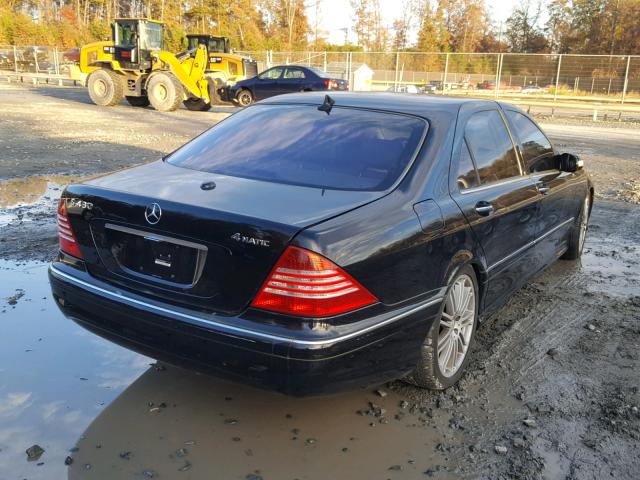 WDBNG83J16A469541 - 2006 MERCEDES-BENZ S 430 4MAT BLACK photo 4