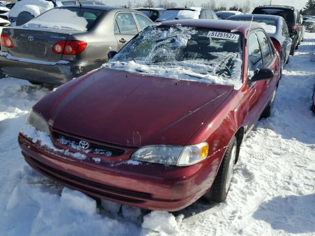 2T1BR12E6XC776212 - 1999 TOYOTA COROLLA VE RED photo 2