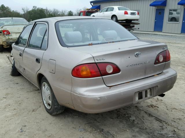 1NXBR12E82Z647251 - 2002 TOYOTA COROLLA CE TAN photo 3