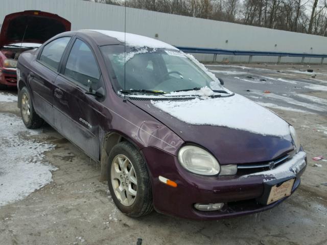 1B3ES46C6YD507371 - 2000 DODGE NEON BASE PURPLE photo 1