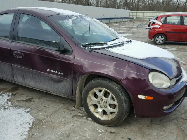 1B3ES46C6YD507371 - 2000 DODGE NEON BASE PURPLE photo 9