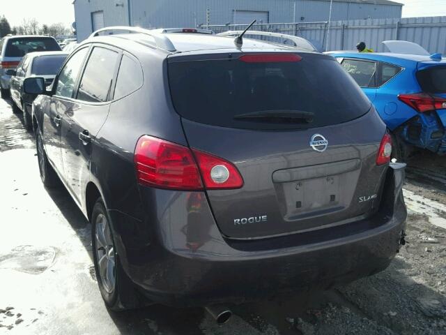 JN8AS58V88W131489 - 2008 NISSAN ROGUE S GRAY photo 3