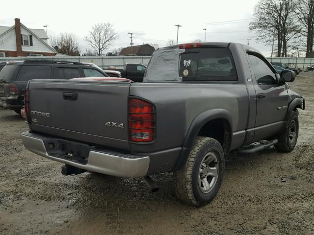 1D7HU16N22J234854 - 2002 DODGE RAM 1500 GRAY photo 4