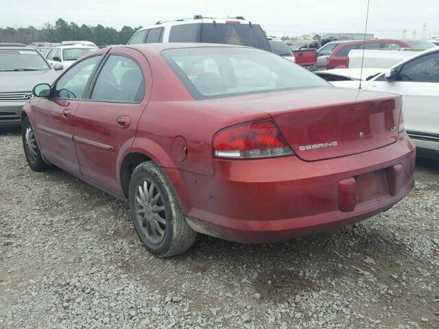 1C3EL56U11N688068 - 2001 CHRYSLER SEBRING LX RED photo 3