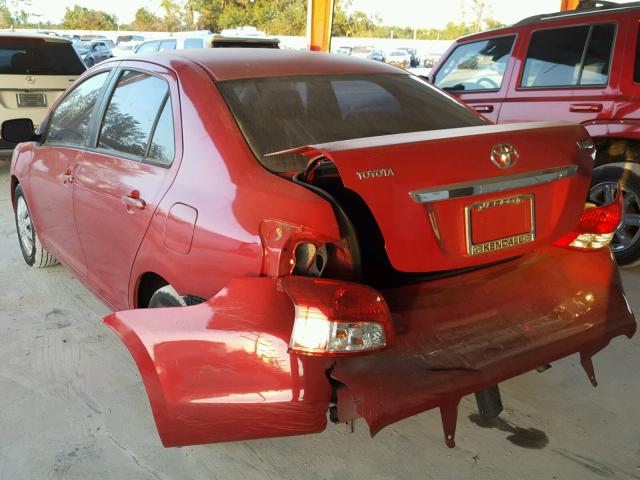 JTDBT923471090625 - 2007 TOYOTA YARIS RED photo 3