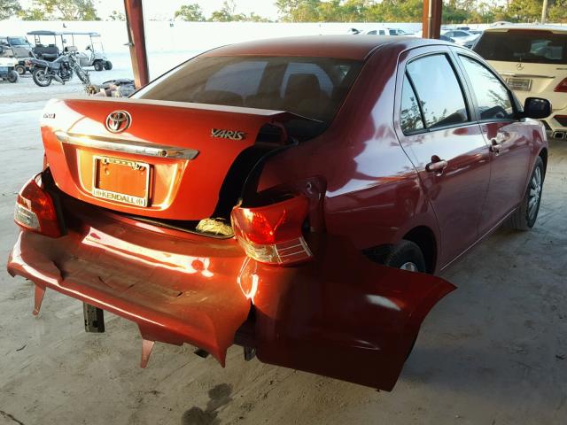 JTDBT923471090625 - 2007 TOYOTA YARIS RED photo 4