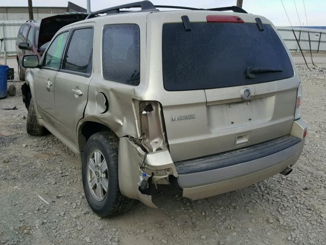 4M2CN8B77AKJ16948 - 2010 MERCURY MARINER TAN photo 3