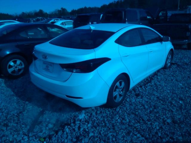 5NPDH4AE6FH623954 - 2015 HYUNDAI ELANTRA SE WHITE photo 4