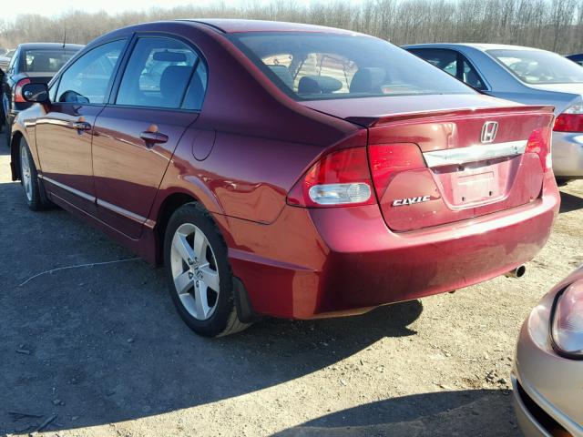 2HGFA1F63BH549698 - 2011 HONDA CIVIC LX-S RED photo 3