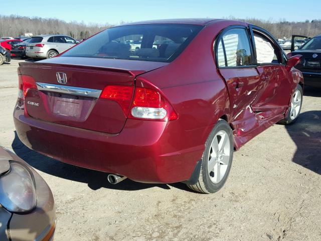 2HGFA1F63BH549698 - 2011 HONDA CIVIC LX-S RED photo 4