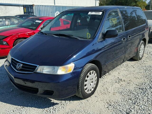 5FNRL18574B049711 - 2004 HONDA ODYSSEY LX BLUE photo 2