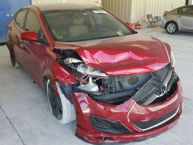 KMHDH4AE1DU724348 - 2013 HYUNDAI ELANTRA GL RED photo 1