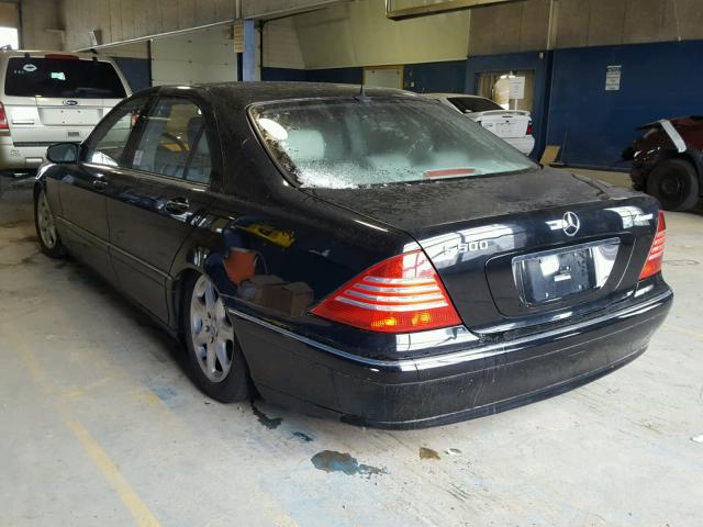 WDBNG84J83A339279 - 2003 MERCEDES-BENZ S 500 4MAT BLACK photo 3