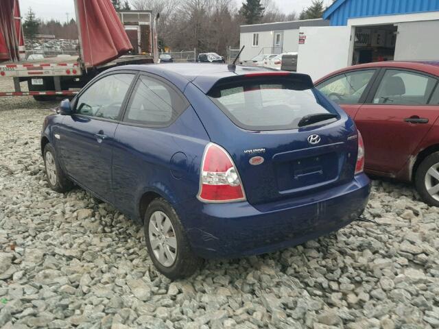 KMHCN3BC2BU204362 - 2011 HYUNDAI ACCENT SE BLUE photo 3