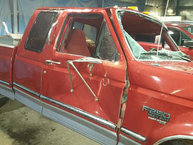 1FTHX26F9VEA22580 - 1997 FORD F250 RED photo 10