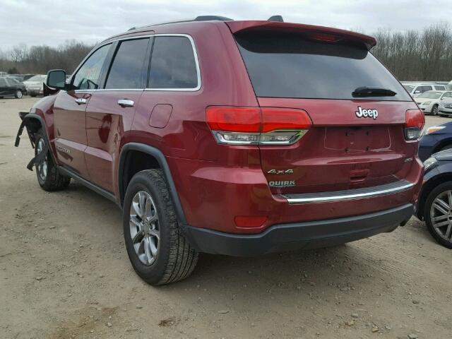 1C4RJFBG0FC779361 - 2015 JEEP GRAND CHER MAROON photo 3