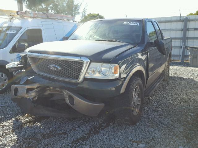 1FTRX12V96FA74640 - 2006 FORD F150 GREEN photo 2