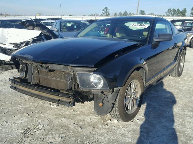 1ZVFT80N555179980 - 2005 FORD MUSTANG BLACK photo 2