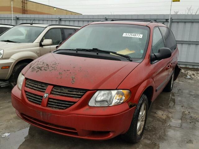 1D4GP24R26B576526 - 2006 DODGE GRAND CARA RED photo 2