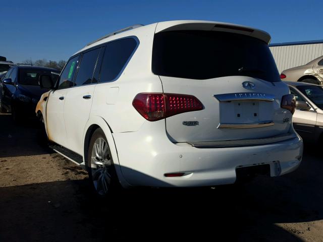 JN8AZ2NE8B9006285 - 2011 INFINITI QX56 WHITE photo 3