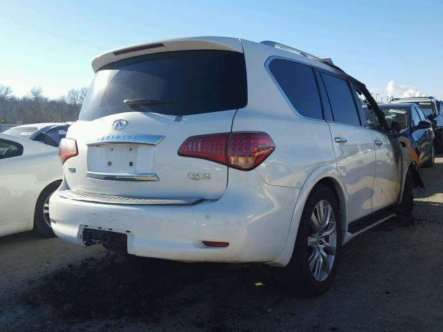 JN8AZ2NE8B9006285 - 2011 INFINITI QX56 WHITE photo 4