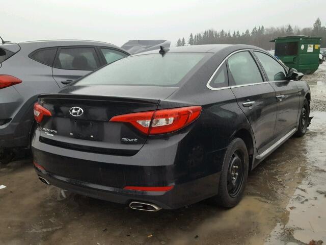 5NPE34AF1FH102376 - 2015 HYUNDAI SONATA SPO BLACK photo 4