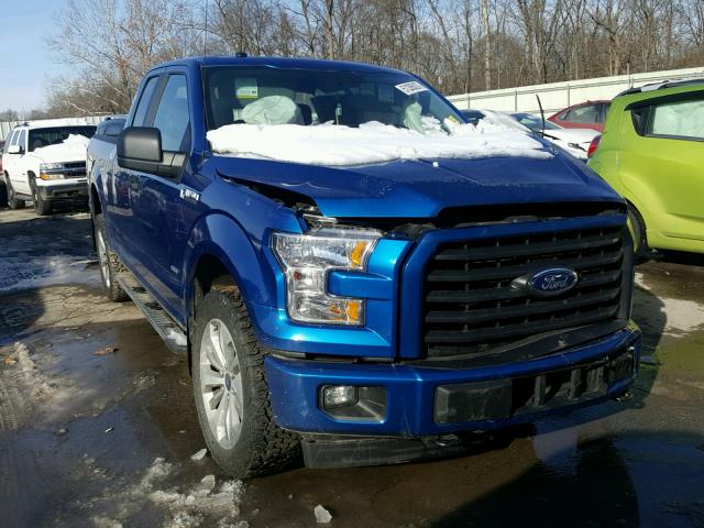 1FTEX1EP1HFB40158 - 2017 FORD F150 SUPER BLUE photo 1