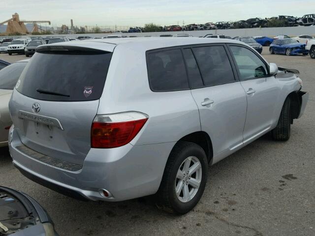 5TDZA3EH2AS001847 - 2010 TOYOTA HIGHLANDER SILVER photo 4