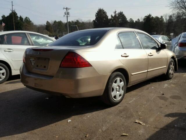 3HGCM56456G702460 - 2006 HONDA ACCORD LX GOLD photo 4