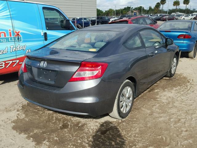 2HGFG3B53CH560712 - 2012 HONDA CIVIC LX GRAY photo 4