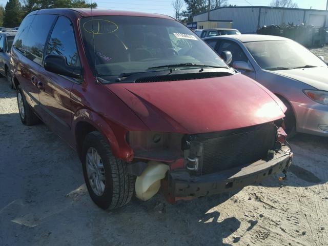 1B8GP44342B642259 - 2002 DODGE GRAND CARA RED photo 1