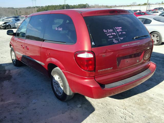 1B8GP44342B642259 - 2002 DODGE GRAND CARA RED photo 3