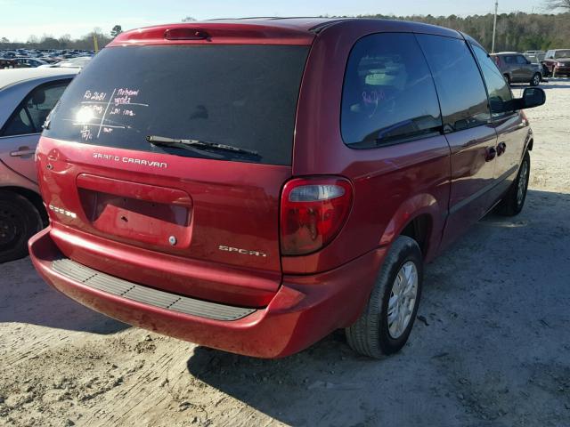 1B8GP44342B642259 - 2002 DODGE GRAND CARA RED photo 4