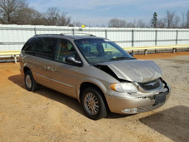 2C8GP64LX2R631167 - 2002 CHRYSLER TOWN & COU GOLD photo 1