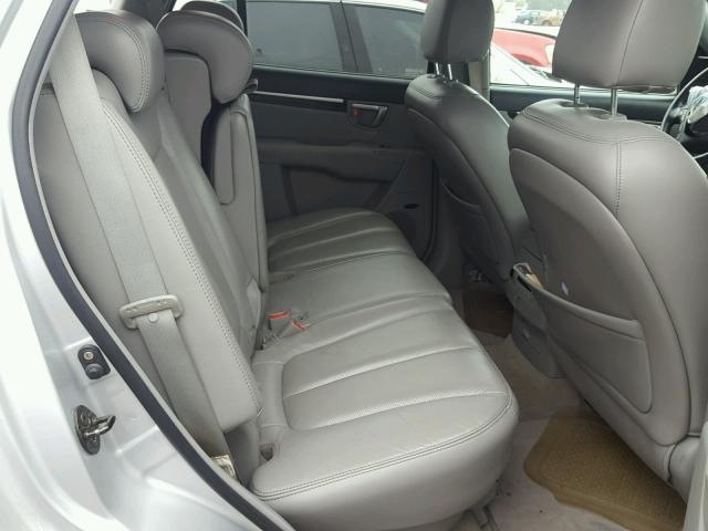 5NMSH13E27H020095 - 2007 HYUNDAI SANTA FE S SILVER photo 6