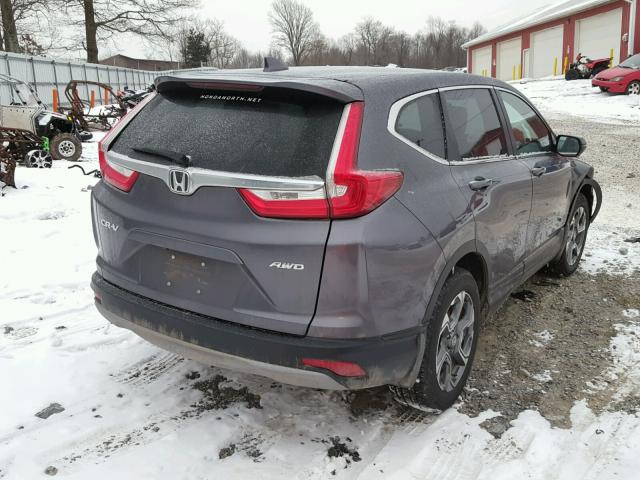 2HKRW2H50HH662709 - 2017 HONDA CR-V EX GRAY photo 4