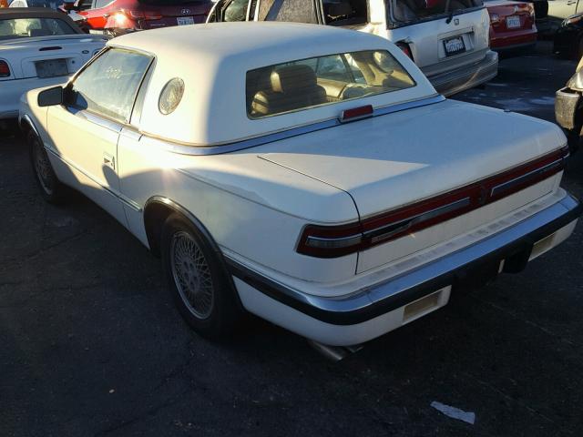 ZC2FS1207MB207500 - 1991 CHRYSLER TOWN & COU WHITE photo 3