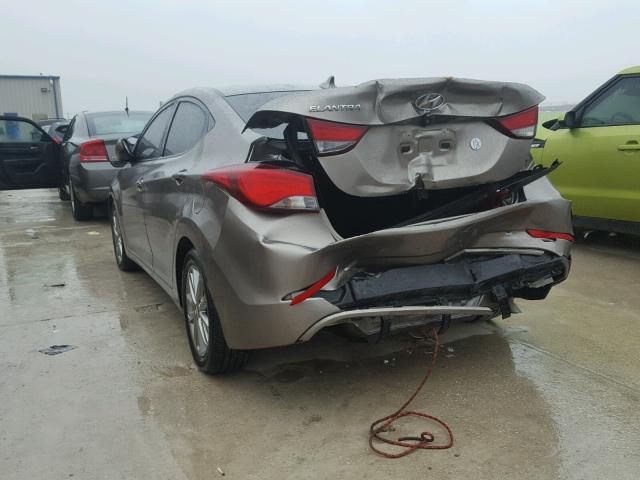 5NPDH4AE4EH528923 - 2014 HYUNDAI ELANTRA SE TAN photo 3